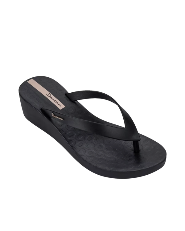 EBONY WEDGE SANDALS - BLACK