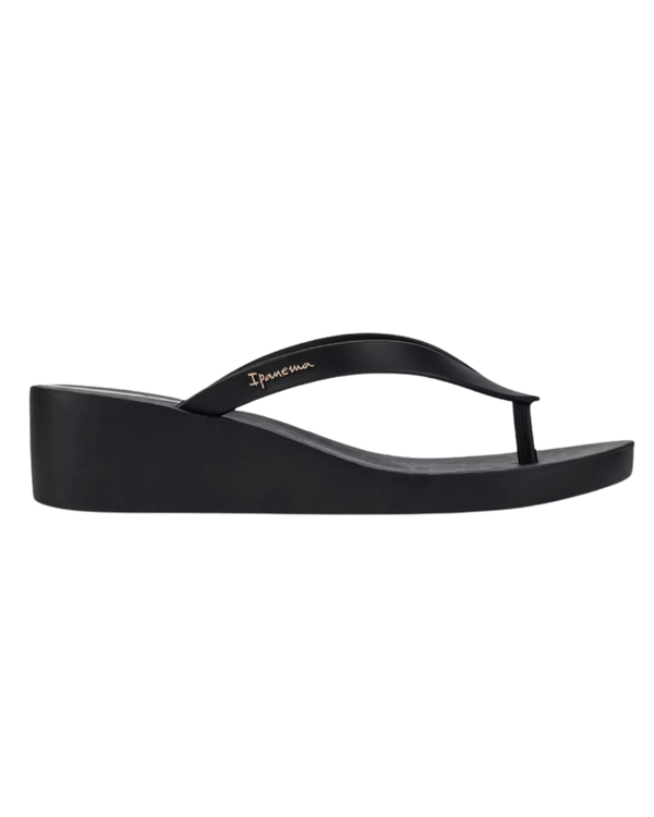 EBONY WEDGE SANDALS - BLACK