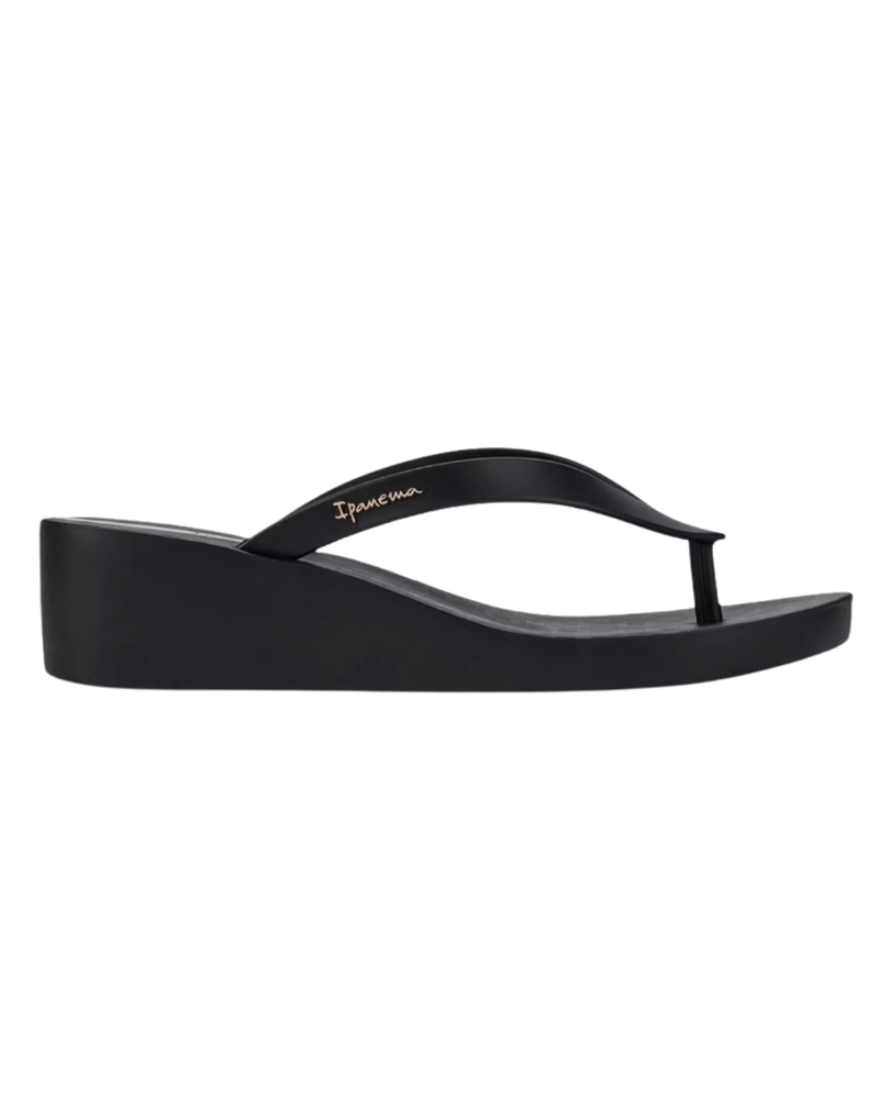 EBONY WEDGE SANDALS - BLACK
