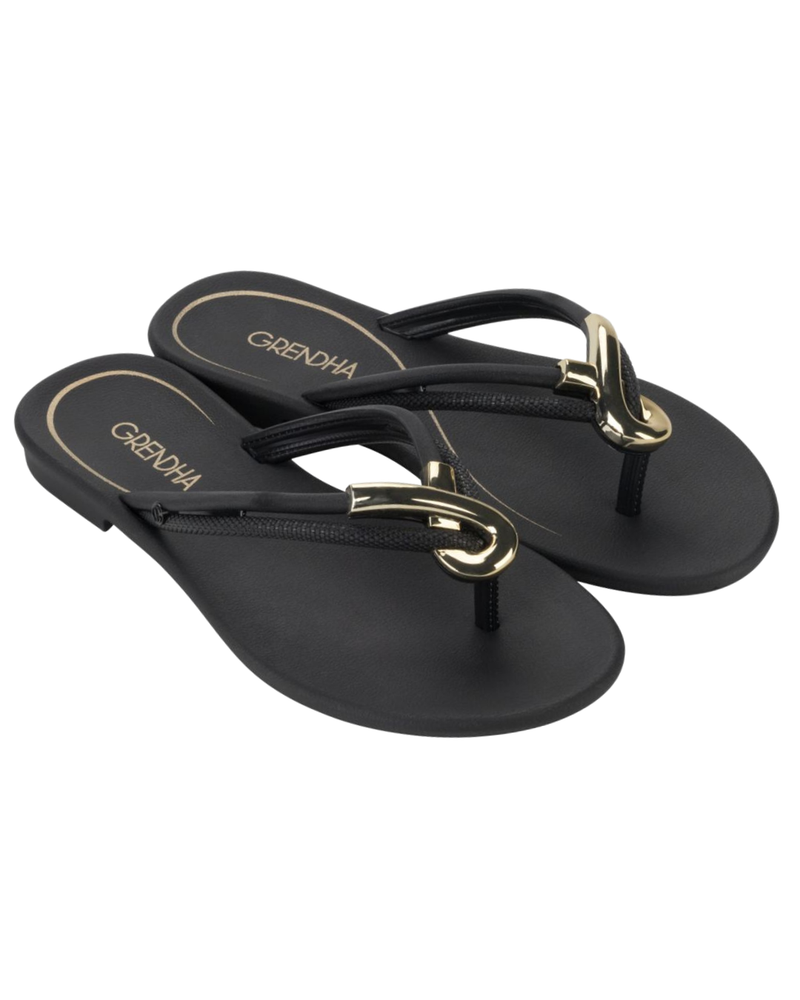 ENLACE FLIP FLOPS - BLACK & GOLD