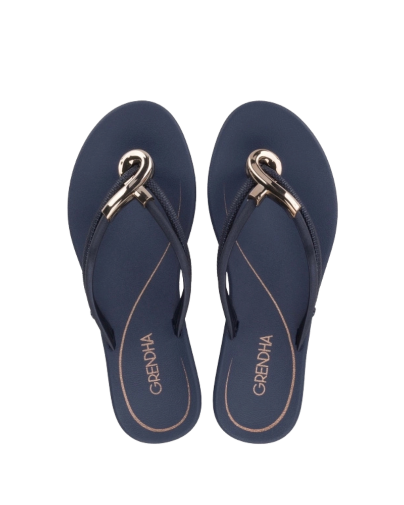 ENLACE FLIP FLOPS - JEANS BLUE & BRONZE