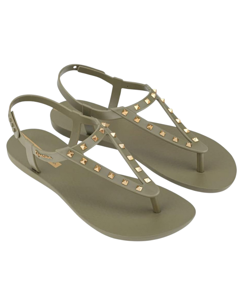 ROCKSTAR SANDALS - CROC GREEN & GOLD